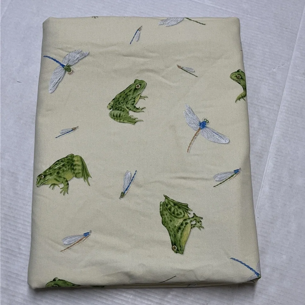 Dransfield & Ross Full Comforter‎ Yellow Frog Dragonfly Reversible Lake House